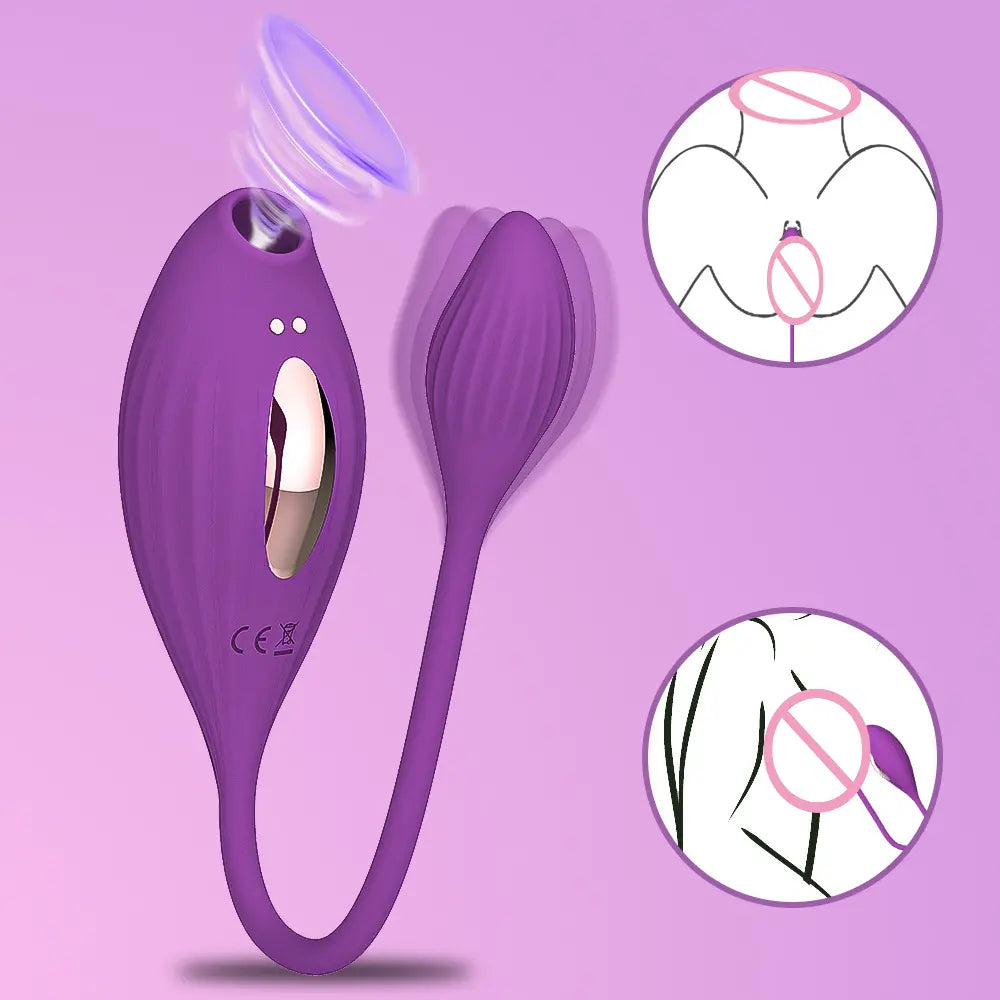 Dual-Action Clitoral Suction &amp; Insertable Vibrator